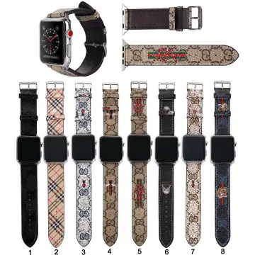 Louis Vuitton Apple Watch Band Straps Compatible iWatch 6 5 4 3 2 1 38mm  40mm 41mm 42mm 44mm 45mm Replacement Band - White Check - Louis Vuitton Case