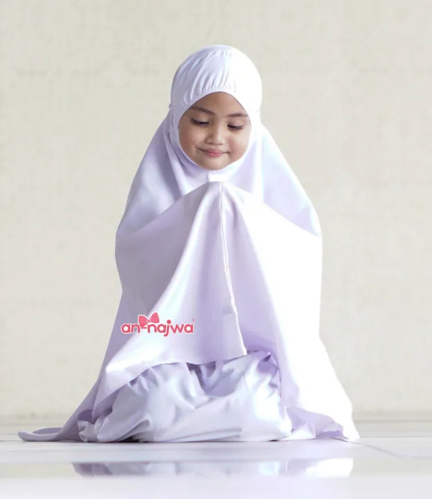 Telekung Putih Ready Stock Cotton Kids An-Najwa Telekung Cotton ...