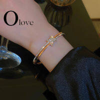 【Olove COD】สร้อยข้อมือเพชรเรียบง่ายสไตล์เกาหลีอารมณ์หรูหราเบาๆความรู้สึกระดับไฮเอนด์สร้อยข้อมือที่นิยมในโลกออนไลน์ ins การออกแบบเฉพาะกลุ่มเครื่องประดับส่วนบุคคล