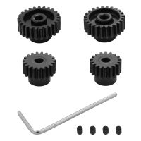 4pcs โลหะ 18T 19T 23T 24T เกียร์มอเตอร์เกียร์สำหรับ Tamiya TT01 TT02 TB02 TA05 RC รถอะไหล่อัพเกรดอุปกรณ์เสริม-ioec53 shop