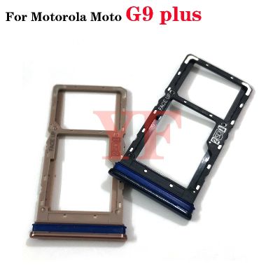 ‘；【。- For Motorola Moto G9 Plus G9 Play SIM Card Tray Slot Holder Adapter Socket Repair Parts