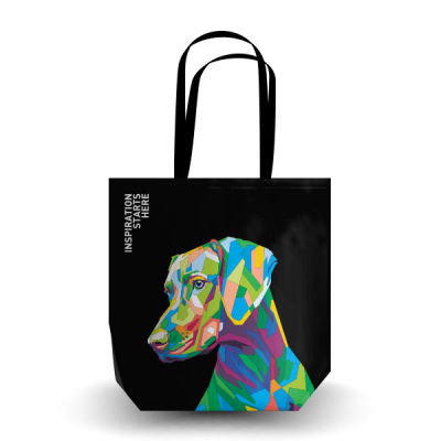 DPA กระเป๋ากระสอบสาน Dog Pop Art PP Woven Tote bag BK 43Wx45Hx15S cm