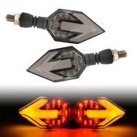 2PCS Universal LED Motorcycle Turn Signals Light 12v IP68 Waterproof Tail Arrow Flowing Water Light Rear Lights Accessories