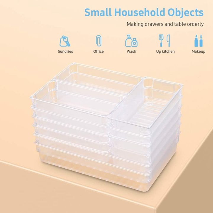 set-of-12-desk-drawer-organizer-trays-with-3-size-clear-plastic-storage-boxes-divider-make-up-organiser-for-office