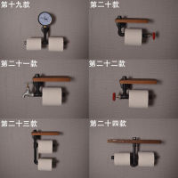 Bathroom Shelves Industrial R Iron Toilet Paper Holder Bathroom Ho Roll Paper Tissue Hanging Rack Wooden Shelf Holder