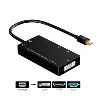 Mini DisplayPort to HDMI VGA DVI Multi-port Thunderbolt Hub Adapter 4 in1 Audio Cable Adapters