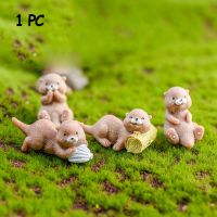 【CC】✲  1 Dollhouse Bonsai Ornament Miniature Dog Landscape Otters Figurine