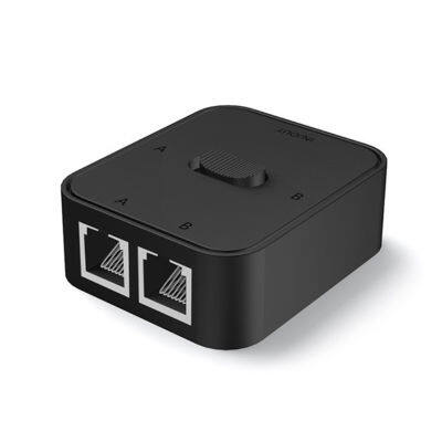 ที่เก็บข้อมูลขนาดใหญ่ Network Switcher 2 Port Quick Switch Power Free High Performance High-Speed LAN Switching 1000Mbps 2 In 1 Out/ 1 In 2 Out Smart RJ45 Internal External Internet Splitter For Desktop Network Switcher High-ความเร็วความเร็วสูง