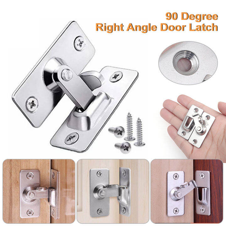 Js ready stock 90 degree right angle door latch stainless steel door