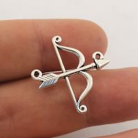 JINDINSP 10pcs 26*26mm vintage Bow arrow alloy Connector charms pendant For Jewelry Making DIY Jewelry Findings DIY accessories and others