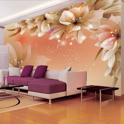 [hot]Custom 3D Photo Wallpaper Modern Flower Wall Mural Wall Paper Living Room Sofa TV Background Non-woven Fabric Wallpaper Bedroom