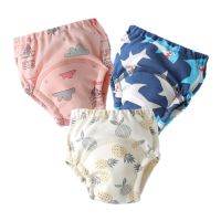 【YF】 Baby Cotton Training Pants Panties Waterproof Cloth Diapers Reusable Toolder Nappies Diaper  Children Underwear Washable