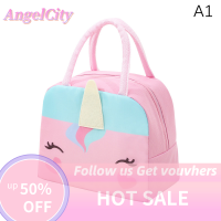 ?AngelCity ถุงอาหารกลางวันปิกนิกเก็บความร้อนแบบพกพากล่องการ์ตูนกระเป๋าใส่อาหารสดกระเป๋าเก็บความเย็นสำหรับผู้หญิงเด็กผู้หญิงเด็กของขวัญ