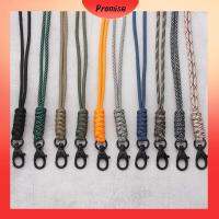 PROMISE ใหม่ มีความแข็งแรงสูง ป้องกันตัวเอง พวงกุญแจ สายร่มชูชีพ พวงกุญแจ Paracord หัวเข็มขัดหมุนได้