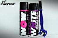 LUBE71 สเปรย์ล้างโซ่ WOW (600 มล.) + สเปรย์หล่อลื่นโซ่ WHITE (600 มล.) + แปรงขัดโซ่