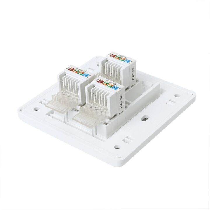 86 Type Computer Socket Panel CAT5E Network Module RJ45 Cable Interface ...