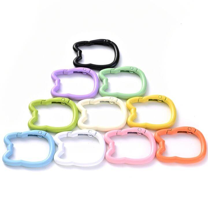 5pcs-38x28mm-mix-color-carabiner-lucky-cat-keychain-clip-camping-hoop-outdoor-spring-gate-safety-buckle-key-ring-diy-accessories