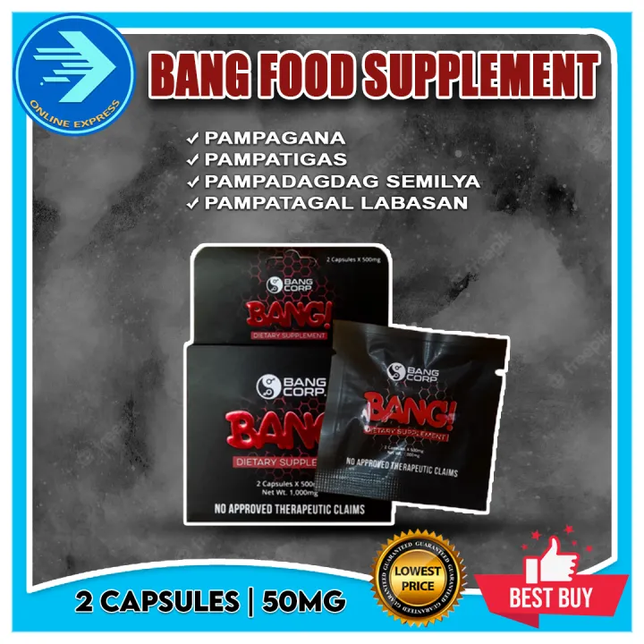 BEST SELLING BANG Dietary Supplement 2 capsules x 500mg BANG CORP