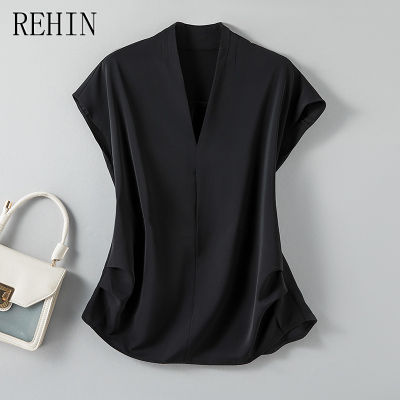 เสื้อฤดูร้อนใหม่สีดำแขนกุดผู้หญิงคอวีเสื้อชีฟองหลวมและเข้ารูปการออกแบบที่ไม่เหมือนใคร