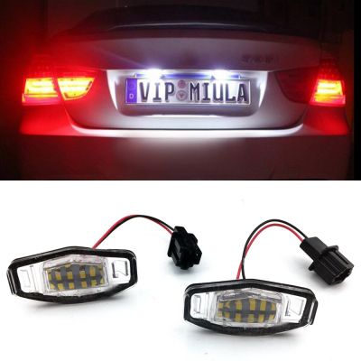 【CW】Xenon White OEM-Fit LED License Plate Light For Acura MDX RL TL TSX ILX For Honda Civic Accord Odyssey License Plate Light