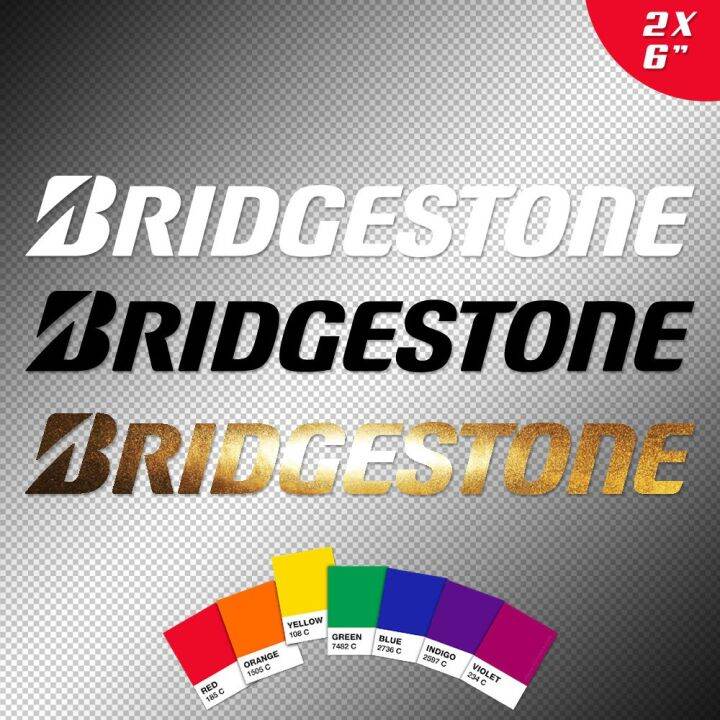 Stickers (1) Bridgestone Tires logo Weather Proof Diecut Decals