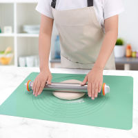 แผ่นรองนวดแป้ง Silicone Baking mat ขนาด 60x40 ซม สีเหลือง/เขียว/ชมพู