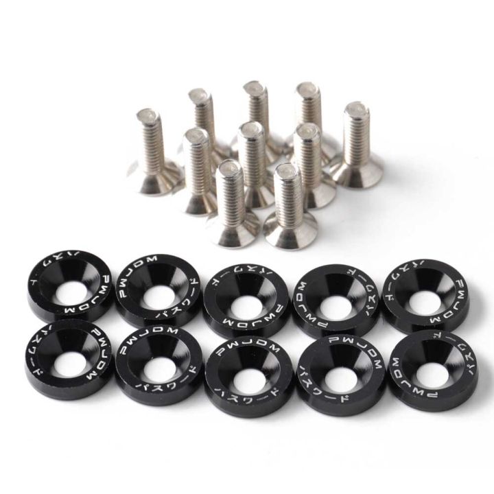 aluminum-pwjdm-fender-washers-bolt-fender-washer-license-plate-bolts-m6x20-10pieces-pack-nails-screws-fasteners