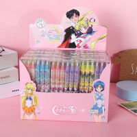 12Pcsset 0.5mm Japan Anime Gel Pen Cute Cartoon Black ink Pen Kawaii Press Gel Pen Neutral Pen School Writing Supplies Gift