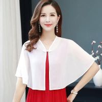 shawl jacket womens short cardigan sun protection with suspender outer loose雪纺小披肩外套女短款开衫防晒衣配吊带裙的外搭宽松上衣yourbeauty5.sg 9.4