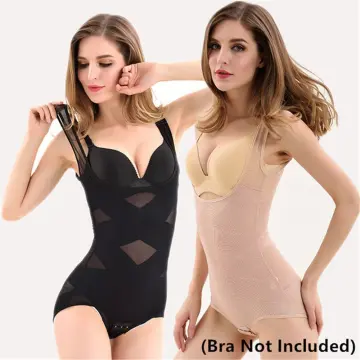 JHHB Tummy Control Waist Slimming One-piece Shapewear Sculpting Bodysuit  for Women Full Body Shaper Push Up Panties with Hooks