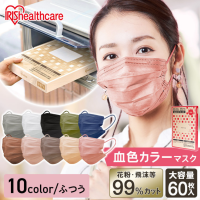 IRIS Ohyama Colors Mask กล่อง60ชิ้น หน้ากากอนามัยญี่ปุ่น IRIS Ohyama Mask