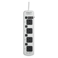 ANITECH // รางปลั๊กไฟ (4 ช่อง,4 สวิทช์, 5 เมตร, สีขาว) รุ่น H7054-WH