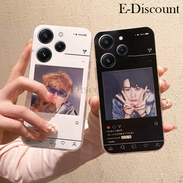 เคสโทรศัพท์ใหม่สำหรับ-redmi-12กรอบ-ins-กรอบรูปแฟชั่นคู่นิ่มใสป้องกันการตกสำหรับ-xiaomi-redmi-12