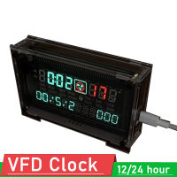 VFD Clock VFD Desktop Digital LED Clock Creative Home Clock Ambient Light VFD screen RX8025T 1224-hour minute second day week