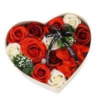 Kado Pacar วันเกิดรูปหัวใจกล่องของขวัญกุหลาบวันวาเลนไทน์สบู่รูปทรงดอกไม้