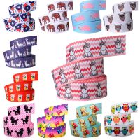 1" 25MM 5Yard Dog Owl Bear Printed Animal Grosgrain Ribbon Wedding Party Decorative Tapes DIY Hair Bows Handmade Accessories Gift Wrapping  Bags