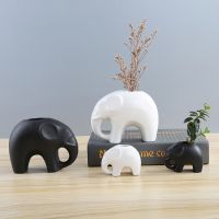 ☫☾◑ Factory new creative ceramic flower implement the elephant decorations white porcelain fleshy craft vase furnishing articles