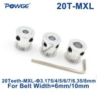 【CW】❐  POWGE Inch 20 Teeth MXL Timing pulley Bore 3.175/4/5/6/6.35/8mm for width 6mm 10mm synchronous wheel 20teeth 20T