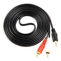 Zhaoshop AV High Grade Cable Stereo 3.5mm (M) / 2 RCA (M) Length 3m (สืดำ)