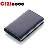 Cizicoco Antitheft Men Vintage Credit Card Holder Blocking Rfid Wallet Leather Unisex Security Wallet Leather Women Magic Wallet