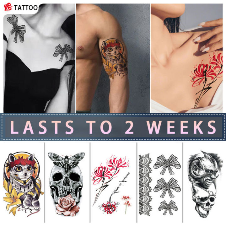 【21*14.8CM】 Tattoo Lasts to 15 Days Tattoo Sticker Waterproof Long ...