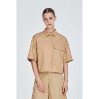 Lalu เสื้อเบลาส์ คอปก แบบเรียบ agg