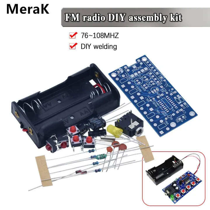 Bộ Dụng Cụ Điện Tử Tự Làm Mô-đun Âm Thanh Nổi Không Dây Máy Thu Radio FM  PCB 76MHz-108MHz DC  