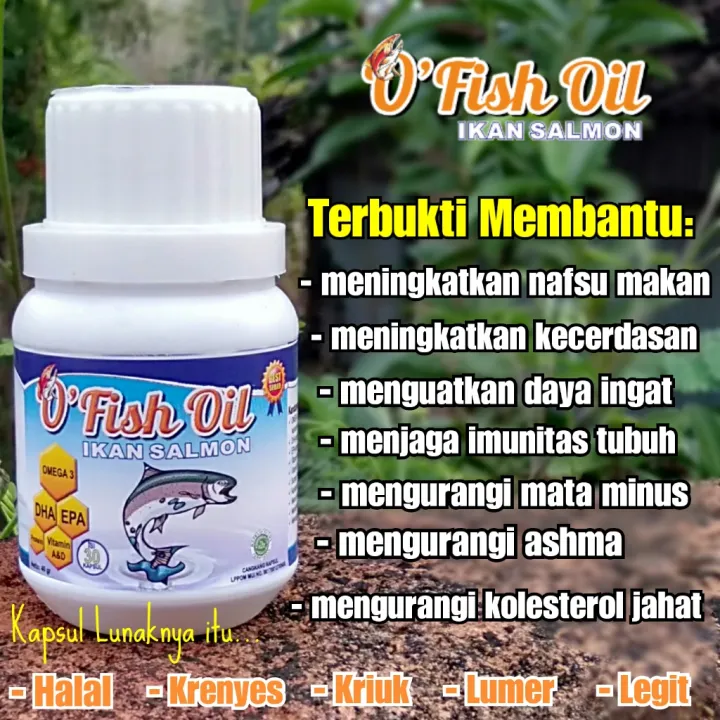 Minyak Ikan Salmon O Fish Oil Penambah Nafsu Makan Anak Membantu Meningkatkan Kecerdasan Bayi Batita Balita Dan Anak Jadi Lahap Makan Sangat Cocok Untuk Ibu Hamil Dan Menyusui Lazada Indonesia