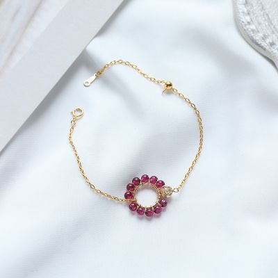 [COD] Qiao En Garnet Female Jewelry Accessories 14k Gold Pack