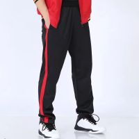 Men Sport Pants Running Football Zipper Pockets Training Leggings Breathable Fitness 2019 Jogging Striped Trousers