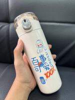 แก้วเก็บอุณหภูมิ กระบอกน้ำ 500ML. แก้วน้ำสำหรับเด็ก สแตนเลส 304 แบบฝากด ยกดื่มไม่หกง่าย มียางรองก้นแก้ว สินค้าพร้อมส่ง