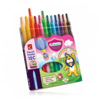 สีเทียน มาสเตอร์อาร์ต 12 สี ดินสอสีเทียน master art (จำนวน 1 กล่อง) สีเทียนพาสเทล สีเทียน หมุนได้