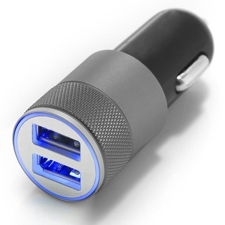 ขายดี-usb-2-in-1อเนกประสงค์เครื่องชาร์จรถอัตโนมัติเบาเต้ารับสำหรับชาร์จปลั๊กแอนด์เพลย์2-1a