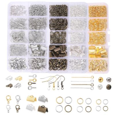 【CW】 Alloy Accessories Jewelry Making Tools Set Clip Buckle Rings Clasp Earring Findings Supplies